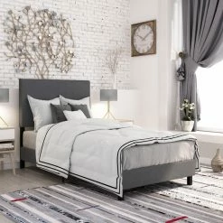 Brand new 🤩 Full/Double DHP Janford Upholstered Panel Bed ❤️ -Beds Shop detail2AMW1491