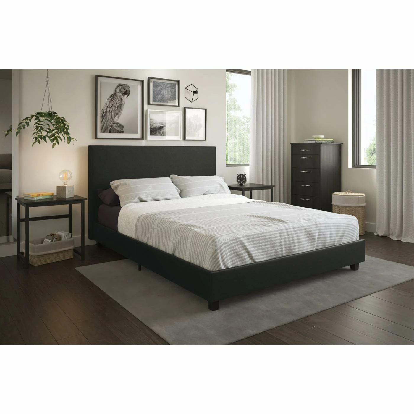 Hot Sale π― Queen Mainstays Faux Leather Platform Bed π― 6 Hot Sale π― Queen Mainstays Faux Leather Platform Bed π― - Image 4