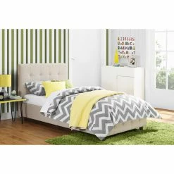 Cheapest 🌟 King DHP Rose Upholstered Platform Bed 🎉 -Beds Shop detail2AMW862