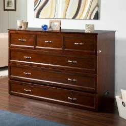 Brand new ❤️ Queen AFI Furnishings Deerfield Chest Murphy Bed With Charging Station ⭐ -Beds Shop detail2ATF915