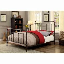 Outlet 🎁 Queen Benzara Metal Platform Bed 💯 -Beds Shop detail2BENZ8304