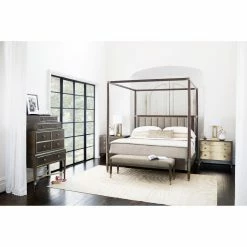 New 🧨 King Bernhardt Clarendon Canopy Bed 🛒 -Beds Shop detail2BERF1232
