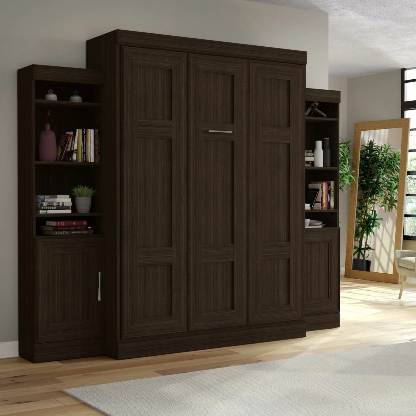 Best Pirce π Queen Bestar Edge Murphy Wall Bed With 1-Door And 3-Shelf Attached Storage Unit β¨ 6 Best Pirce π Queen Bestar Edge Murphy Wall Bed With 1-Door And 3-Shelf Attached Storage Unit β¨ - Image 4