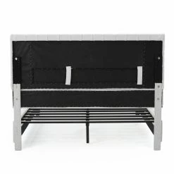 Wholesale ✔️ Best Selling Home Scout Fully Upholstered Light Grey Queen Bed 👏 -Beds Shop detail2BSHD3373