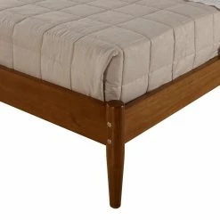 Promo 😍 King Camaflexi Mid-Century Platform Bed With Panel Headboard 😀 -Beds Shop detail2ECOF142