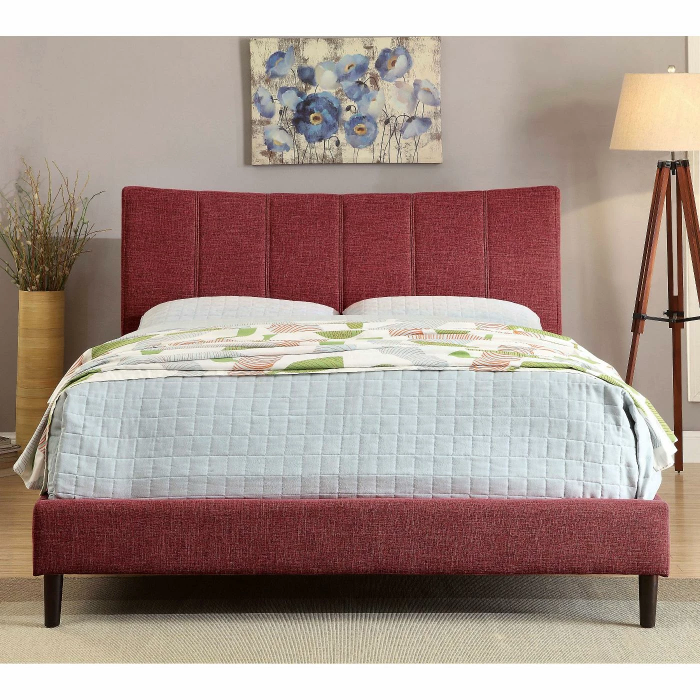 Wholesale π₯° Queen Furniture Of America Coralie Upholstered Platform Bed π 6 Wholesale π₯° Queen Furniture Of America Coralie Upholstered Platform Bed π - Image 4