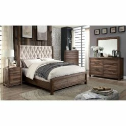 Deals 🎁 King Furniture Of America Oakes Transitional Panel Bed ❤️ -Beds Shop detail2ENLB4476