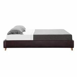 New ✔️ Queen Furniture Of America Noemmie Faux Leather Foundation Bed ❤️ -Beds Shop detail2ENLB5550