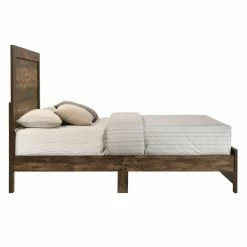 Cheapest 🌟 Queen Furniture Of America Hardinvale Rustic Walnut Panel Bed - Full 🎉 -Beds Shop detail2ENLB5592