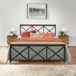 Promo ⌛ Queen Hillsdale Furniture Ashford Panel Bed 🎉 -Beds Shop detail2HL5453