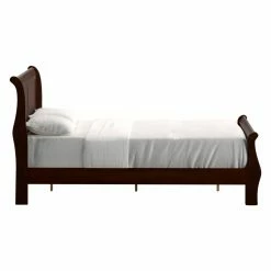 Budget 🧨 Queen Weston Home Hayworth Sleigh Bed - Brown 🔥 -Beds Shop detail2HME2499