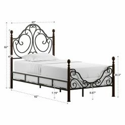Cheapest π€© Weston Home Waterford Twin Metal Poster Bed - Cherry π― 9 Cheapest π€© Weston Home Waterford Twin Metal Poster Bed - Cherry π― -Beds Shop detail2HME2503