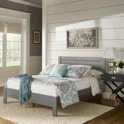 Budget 🛒 Queen Weston Home Irwin Slatted Platform Bed 👏 -Beds Shop detail2HME3679