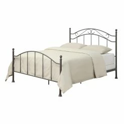 Deals 👍 HomeFare Scrolled Metal Panel Bed - King 🎉 -Beds Shop detail2HOMM2257