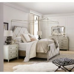 Wholesale 👍 California King Hooker Furniture Sanctuary Diamont Canopy Panel Bed - King 💯 -Beds Shop detail2HOOK6367