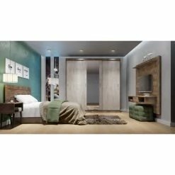 Best reviews of 🤩 King Midtown Concept Kansas Mid-Century Platform Bed With Headboard 😍 -Beds Shop detail2IHM418