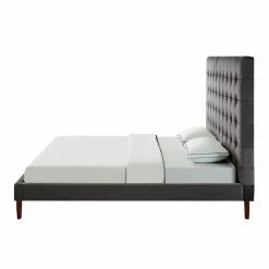 Wholesale 👏 King Inspired Home Scott Velvet Upholstered Platform Bed 🥰 -Beds Shop detail2INSP067