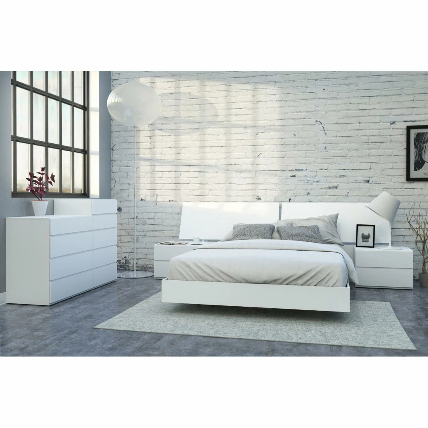 Outlet π Queen Nexera Panoramic Headboard And Platform Bed π₯° 6 Outlet π Queen Nexera Panoramic Headboard And Platform Bed π₯° - Image 4