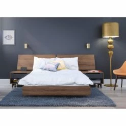Deals 👏 Queen Nexera Alibi Platform Bed With Panoramic Headboard ✨ -Beds Shop detail2MFI734