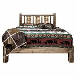 Cheap 👏 Queen Montana Woodworks Homestead Collection Platform Bed With Laser Engraved Design ✔️ -Beds Shop detail2MONT378
