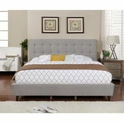 Cheapest 😀 Queen Nathaniel Home Preston Upholstered Platform Bed 🤩 -Beds Shop detail2NATH101