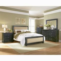 Best Sale 🧨 King Progressive Furniture Willow Upholstered Panel Bed 🎁 -Beds Shop detail2PRGF638