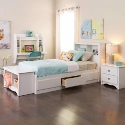 Wholesale 🛒 Prepac Manufacturing King Prepac Manhattan Bookcase Storage Platform Bed ✨ -Beds Shop detail2PRM100