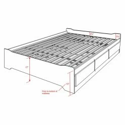 Flash Sale 🌟 Full/Double Prepac Coal Harbor Mates Full Platform Storage Bed With 6 Drawers - Black ❤️ -Beds Shop detail2PRM226