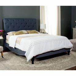 Cheapest π Queen Safavieh Hathaway Upholstered Platform Bed π 13 Cheapest π Queen Safavieh Hathaway Upholstered Platform Bed π -Beds Shop detail2SAV4704