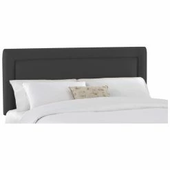 Best reviews of 👏 Skyline Furniture King Border Velvet Upholstered Bed 🔔 -Beds Shop detail2SKY206