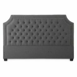 Deals 😉 King Steve Silver Co. Willshire Upholstered Low Profile Bed ⌛ -Beds Shop detail2SSC2845