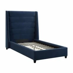 Coupon 😀 Queen TOV Furniture Koah Velvet Low Profile Bed 😀 -Beds Shop detail2TOVF605
