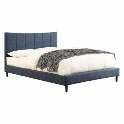 New 👏 Queen WHi Upholstered Platform Bed 💯 -Beds Shop detail2WORW084