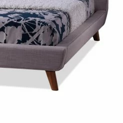 Wholesale ✔️ King HN Home Shu Mid-Century Modern Fabric Upholstered Platform Bed 😉 -Beds Shop detail2WSI2760
