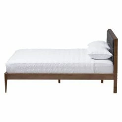 Buy 🤩 King HN Home Strutt Mid-Century Modern Solid Wood Platform Bed 🎁 -Beds Shop detail2WSI3485
