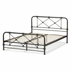 Budget 👏 Queen Baxton Studio Beatrice Metal Platform Bed ✔️ -Beds Shop detail2WSI3599