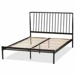 Top 10 🎉 Queen Baxton Studio Sabine Modern And Contemporary Metal Platform Bed 😉 -Beds Shop detail2WSI3818