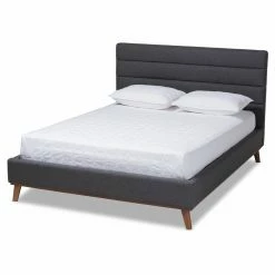 Hot Sale 🎉 King Baxton Studio Erlend Upholstered Platform Bed ✔️ -Beds Shop detail2WSI4590