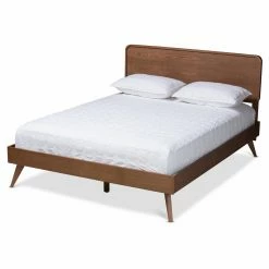 Deals 😉 Queen Baxton Studio Demeter Wood Platform Bed 👏 -Beds Shop detail2WSI4597
