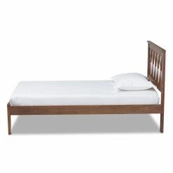 Buy 😍 Queen Baxton Studio Malene Mid-Century Modern Platform Bed 😉 -Beds Shop detail2WSI4683