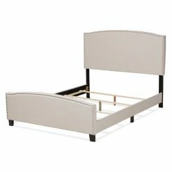 Best Pirce 🛒 King Baxton Studio Morgan Panel Bed 👍 -Beds Shop detail2WSI5024