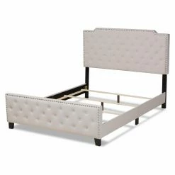 Budget 🔥 King Baxton Studio Marion Panel Bed ✔️ -Beds Shop detail2WSI5028