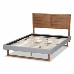 Discount 🔥 King Baxton Studio Claudia Platform Bed 😀 -Beds Shop detail2WSI5097