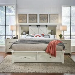 Buy ⭐ King A-AMERICA Sun Valley Platform Storage Bed With Integrated Bench 👏 -Beds Shop detail3AAME606