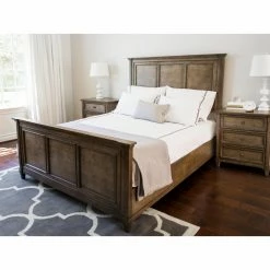 New ✨ King Abbyson Fontana Weathered Oak Panel Bed 👍 -Beds Shop detail3ABBY1565