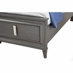 Budget 🥰 King Alpine Furniture Lorraine Storage Footboard Platform Bed ❤️ -Beds Shop detail3ALPE643