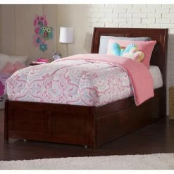 Outlet 🔔 Full/Double AFI Furnishings Portland Platform Bed With Matching Foot Board 😀 -Beds Shop detail3ATF898