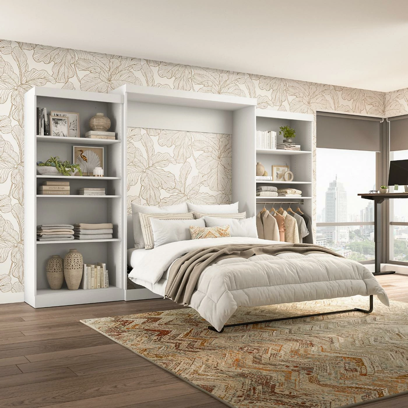 Promo βοΈ Queen Bestar Pur Murphy Wall Bed With Two 5-Shelf Storage Units π― 8 Promo βοΈ Queen Bestar Pur Murphy Wall Bed With Two 5-Shelf Storage Units π― - Image 6