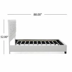 Wholesale ✔️ Best Selling Home Scout Fully Upholstered Light Grey Queen Bed 👏 -Beds Shop detail3BSHD3373