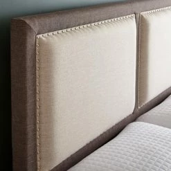 Best Pirce 😉 Pure Posture Maya Contemporary Upholstered Queen Platform Bed ⭐ -Beds Shop detail3BSS438